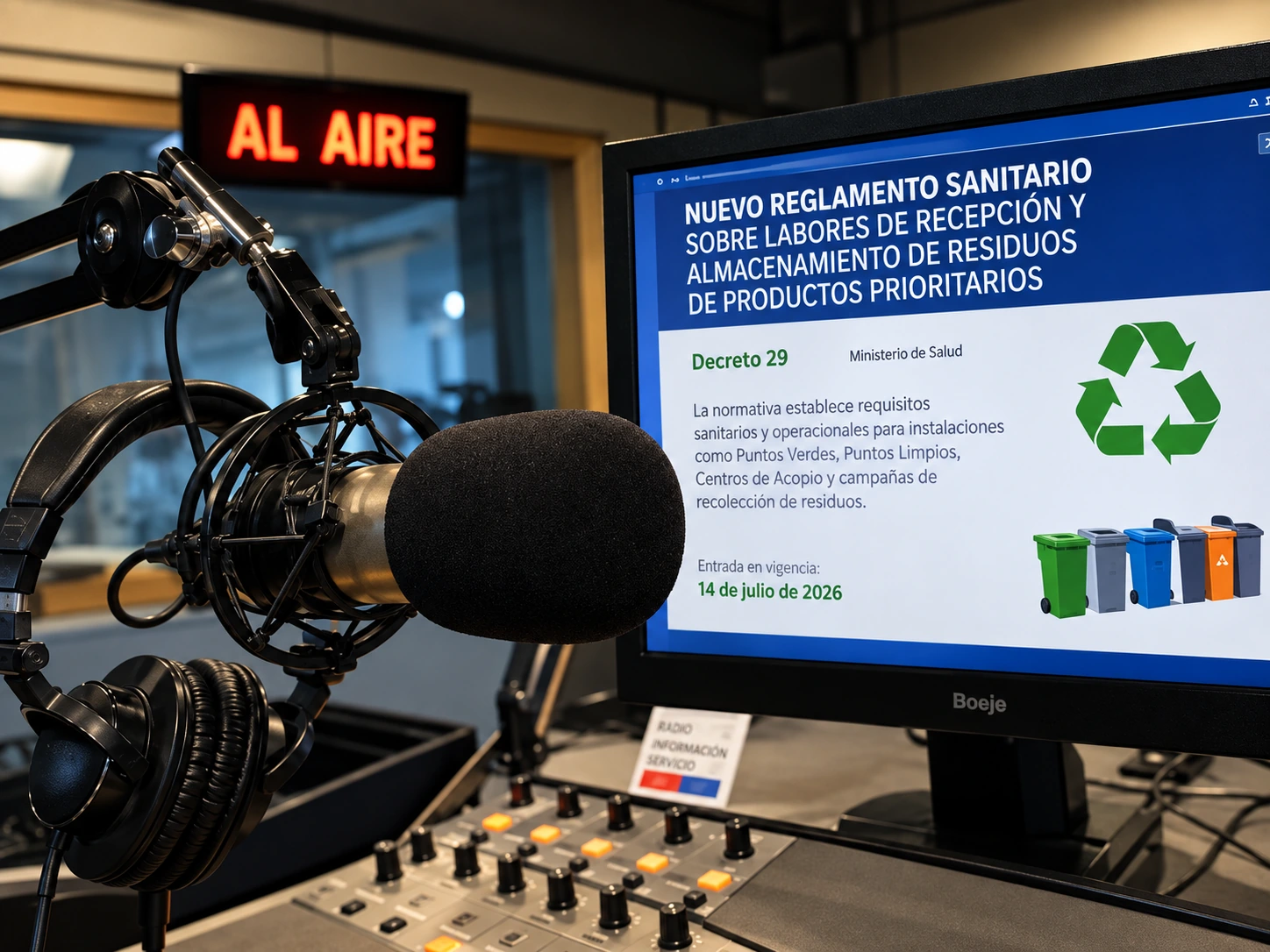 Nuevo reglamento sanitario sobre recepción y almacenamiento de residuos de productos prioritarios